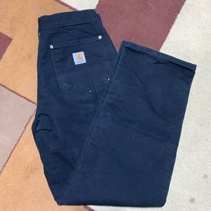 LIKE NEW! Carhartt B01-BLK Men’s 30x30 Double Knee Canvas Duck Pants Black USA